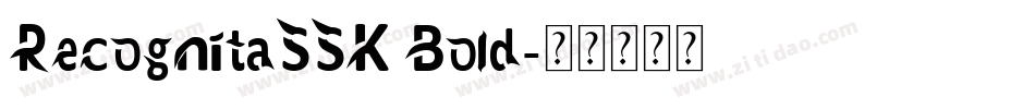 RecognitaSSK Bold字体转换